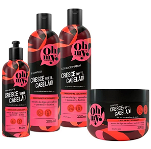 KIT OH MY! CRESCE FORTE, CABELÃO! 4 ITENS