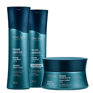 KIT AMEND EXPERTISE VOLUME ABSOLUTO SHAMPOO, CONDICIONADOR E MÁSCARA