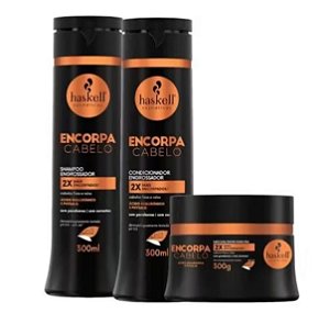 KIT HASKELL ENCORPA CABELO - SHAMPOO, CONDICIONADOR E MÁSCARA 300
