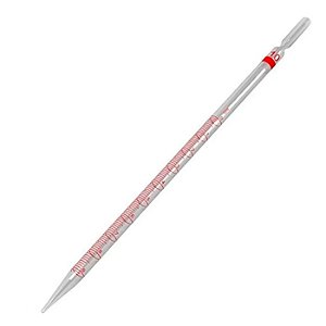 Pipeta sorológica 10ml graduada, vidro neutro 1/10