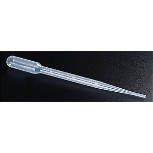 Pipeta pasteur 3ml, graduada, estéril, embalagem com 100 un.