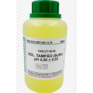Solução Tampão pH 4,00 - 500mL