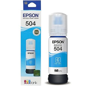 Refil de Tinta Epson T504220AL Ciano Original 70ml