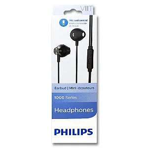 Fone de Ouvido Intra Auricular TAUE101BK - Philips