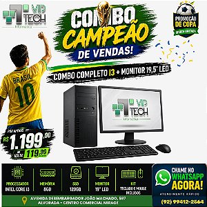 KIT COMPUTADOR i3 COMPLETO