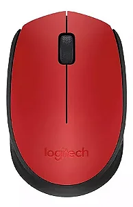 Mouse sem fio Logitech M170 - Vermelho