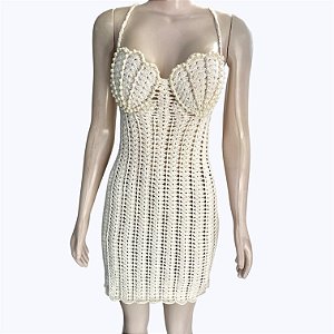 Vestido de Crochê (Modelo: Sereia) - Veste tam. M ou G