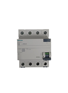 Disjuntor Diferencial Residual Tetrapolar 25A 5SV4 642-0  -  Siemens