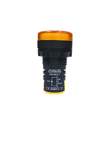 Sinaleiro LED 22MM 22VCA AMARELO L20-AR2-Y  -  METALTEX