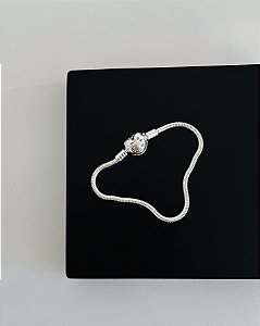 Pulseira Pandora Coração Cravejado