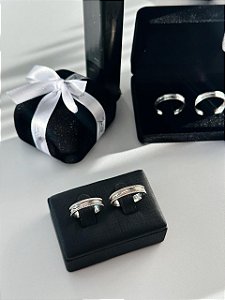 Par Aliança Trançada 4mm