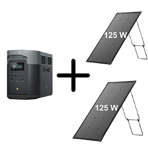 Kit Estação De Energia Portátil - Delta 2 Max + 2 Painéis 125W EcoFlow