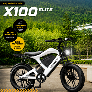 Bicicleta Elétrica X100 Elite (2 Baterias e 2 Motores)