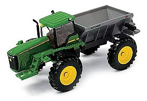 Miniatura Trator John Deere Distribuidor De Sólido Drybox - 1/64 -ERTL