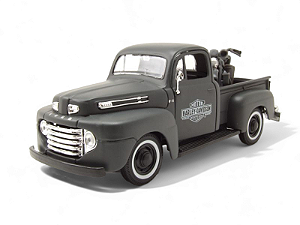 Miniatura Ford F-1 Pickup 1942 & Moto Harley Davidson WLA Flathead 1942 - Militar USA - Maisto - 1/24