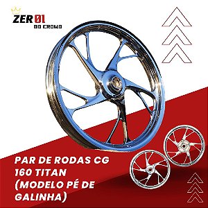 RODA 160 LIGA LEVE  CROMADA TITAN 160 (PÉ DE GALINHA)