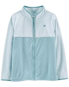 Blusa Carters Fleece Infantil Coração Azul Oshkosh