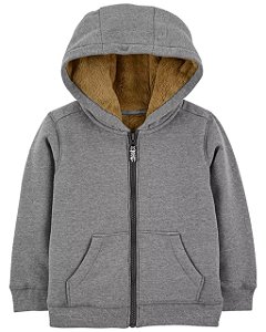 Blusa Carters Moletom Infantil com Plush Cinza
