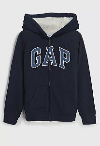 Blusa GAP Moletom Bebe Sherpa Azul Marinho