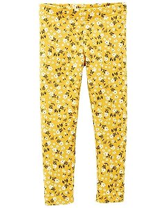 Calça Carters Bebe Legging Flores Amarelo