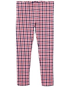 Calça Carters Bebe Legging Rosa Xadrez Oshkosh