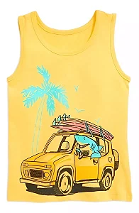Camiseta GAP Infantil Regata Amarelo Tubarão - Old Navy
