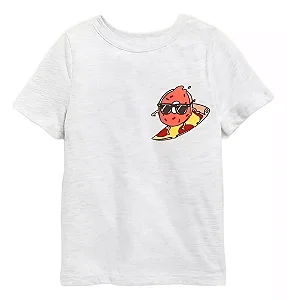 Camiseta GAP Infantil Manga Curta Cinza Pizza - Old Navy