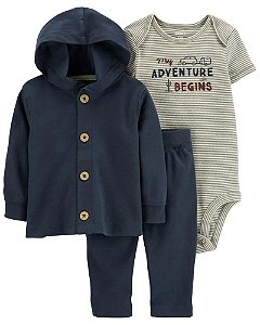Conjunto Carters 3 pecas Casaco Carro