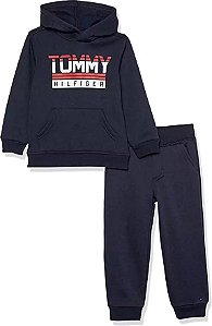 Conjunto Tommy Hilfiger Infantil 2 pecas Casaco Moletom Azul