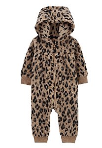 Macacão Carters Fleece Bebe Jumpsuit Oncinha Sherpa