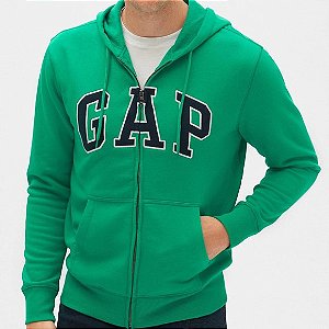 Blusa GAP Moletom Ziper Masculino Verde