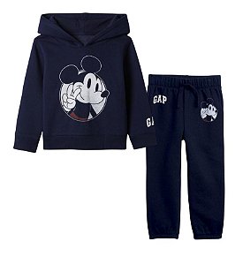 Conjunto GAP Moletom Infantil Azul Disney Mickey Ed Ltda