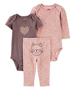 Conjunto Carters 3 pecas Longo Trio Oncinha