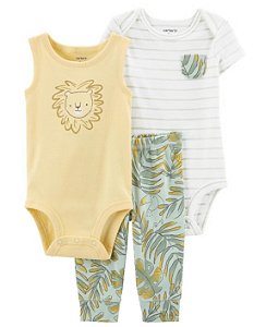 Conjunto Carters 3 pecas Longo Trio Leao Regata