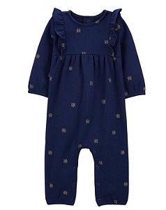 Macacão Carters Bebe Jumpsuit Azul Borboleta