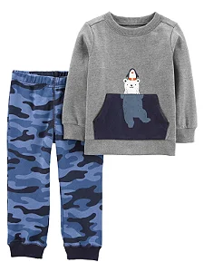 Conjunto Carters 2 pecas Longo Urso Polar