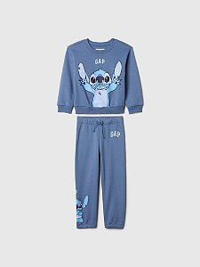 Conjunto GAP Moletom Bebe Azul Disney Stitch Ed Ltda