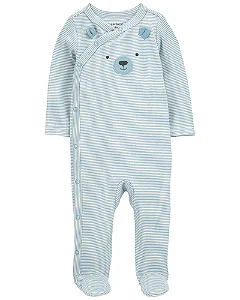 Macacão Carters Bebe Urso Azul