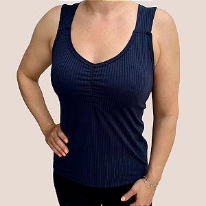 Regata Feminina Alça Larga Canelada P ao G3 Plus Size Lavin Basic 39-A