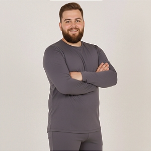 Blusa Térmica Plus Size Masculina Pelcuciada Segunda Pele G1 ao G3