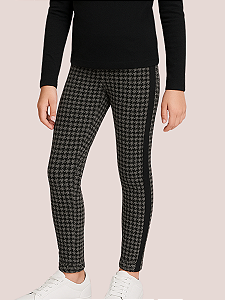 Calça Xadrez Infantil Peluciada com Filete 6 ao 16 Lavin Basic 55-A
