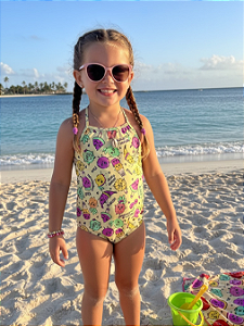 Maiô Adolescente Aberto Proteção UV50+ Forrado Infantil e Juvenil 10 ao 16 64-A