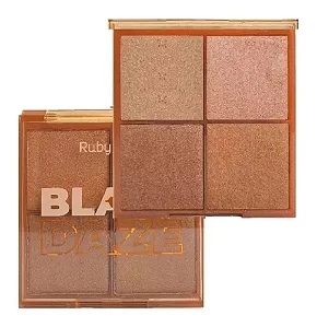 PALETA DE ILUMINADOR GLOW BLAZE DAZE HB75233 - RUBY ROSE - U