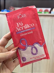 PO ACRILICO COVER ROSE 30G VOLIA