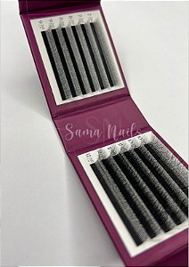 CÍLIOS POSTIÇOS 5D PRETO MIX 7-12 CURVATURA E ESPESSURA M 0.07 CHERRY LASH