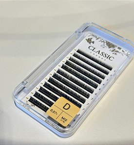 CÍLIOS POSTIÇOS CLASSIC PRETO MIX 5-8 CURVATURA E ESPESSURA D 0.07 CHERRY LASH