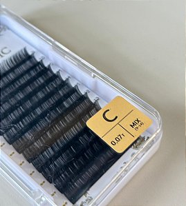 CÍLIOS POSTIÇOS CLASSIC PRETO MIX 9-14 CURVATURA E ESPESSURA C 0.07 CHERRY LASH
