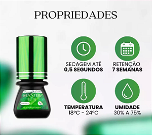 COLA PARA EXTENSÃO DE CÍLIOS MASTER EMERALD 3G