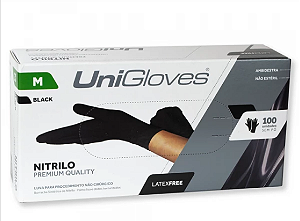LUVA PROC NITRILO BLACK PREMIUM QUALITY M
