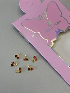 PACOTE DE DECORAÇÃO PARA UNHAS CEREJA